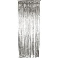 Folie deurgordijn versiering - zilver - 244 x 91 cm - glitter and glamour wanden