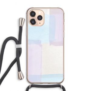 Square pastel: iPhone 11 Pro Max Transparant Hoesje met koord
