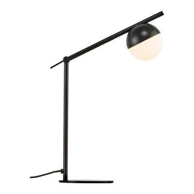Tafellamp zwart modern opaal glas &apos;Contina&apos; Nordlux G9 fitting 50 cm