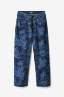 Twisted boyfriend jeans met palmen - BLUE - 42