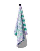 HEMA Theedoek 65x65 katoen met ruiten (felblauw)