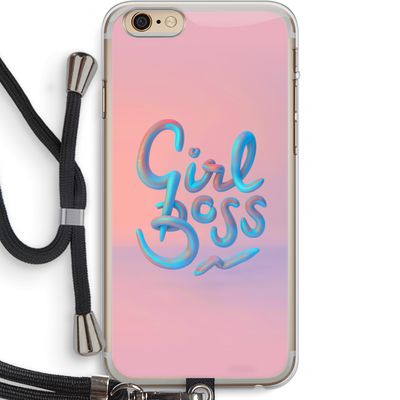 Girl boss: iPhone 6 PLUS / 6S PLUS Transparant Hoesje met koord