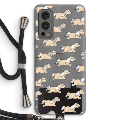 Ponys: OnePlus Nord 2 5G Transparant Hoesje met koord