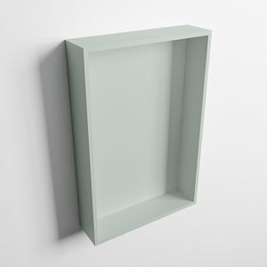 MONDIAZ EASY Nis 44,5x29,5cm in solid surface kleur Greey | Greey. 1 vak  geschikt voor in- of opbouw