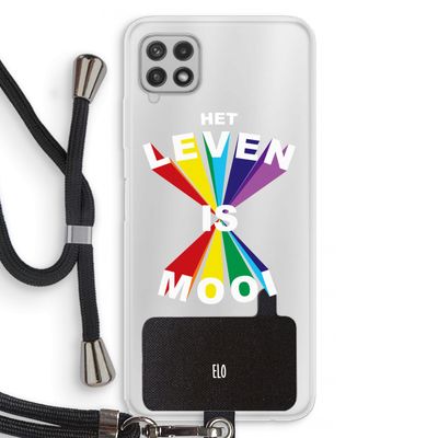 Het Leven Is Mooi: Samsung Galaxy A22 4G Transparant Hoesje met koord