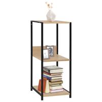 Boekenkast 33,5x39,6x79,7 cm bewerkt hout zwart en eikenkleurig - thumbnail