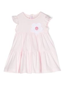 Il Gufo flower appliqué flared dress - Rose