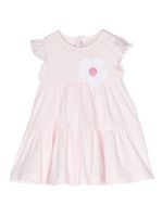 Il Gufo flower appliqué flared dress - Rose - thumbnail