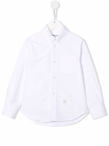 Thom Browne Kids chemise à patch logo - Blanc