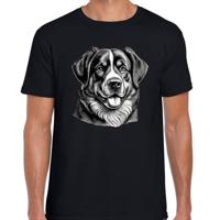 Cadeau/verkleed T-shirt heren - zwart - Berner Senner hond - honden liefhebber