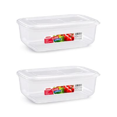 Plasticforte Vershoudbakje - 8x - vriezer en magnetron - 2,5L - kunststof - mealprep