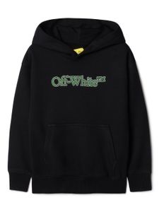 Off-White Kids hoodie Big Bookish en coton - Noir