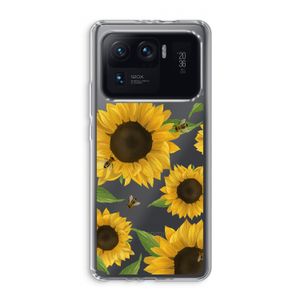 Sunflower and bees: Xiaomi Mi 11 Ultra Transparant Hoesje