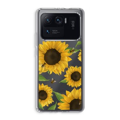 Sunflower and bees: Xiaomi Mi 11 Ultra Transparant Hoesje
