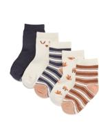 HEMA Babysokken Uilen - 5 Paar Beige (beige)