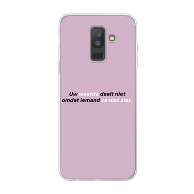 uw waarde daalt niet: Samsung Galaxy A6 Plus (2018) Transparant Hoesje