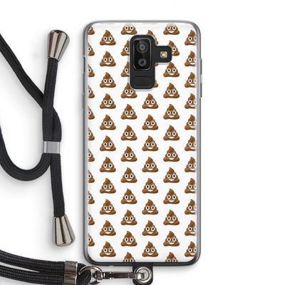 Poop emoji: Samsung Galaxy J8 (2018) Transparant Hoesje met koord