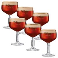 La Trappe bierglazen op voet - 25cl - 6 stuks