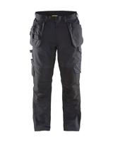 Blåkläder Service werkbroek met stretch en spijkerzakken 14961330 | Zwart/Donkergrijs | Maat 44 - 7330509555743