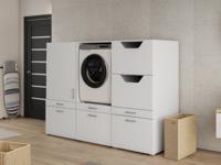 Kast WASHING 1 machine met 2 kasten MEDIUM wit