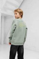 Malelions Striped Signature Sweater Kids Groen - Maat 152 - Kleur: Taupe | Soccerfanshop