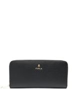 Furla portefeuille en cuir à plaque logo - Noir - thumbnail