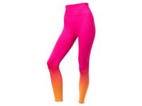 CRIVIT Premium dames sportlegging - push up (Donkerroze/oranje, L (44/46))