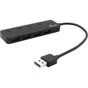 USB 3.0 Metal HUB 4 Port met individuele aan/uit schakelaars USB-hub