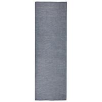 VidaXL Buitenkleed platgeweven 80x250 cm blauw