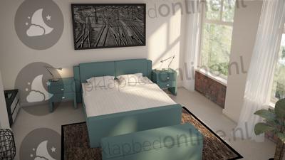 Elektrische boxspring 160 x 220 cm- stofkleur 7017