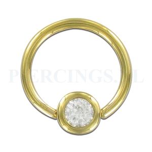 BCR 1.6 mm goud 14 karaat met kristal