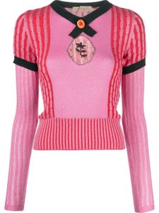 CORMIO pull Kirby en maille torsadée - Rose