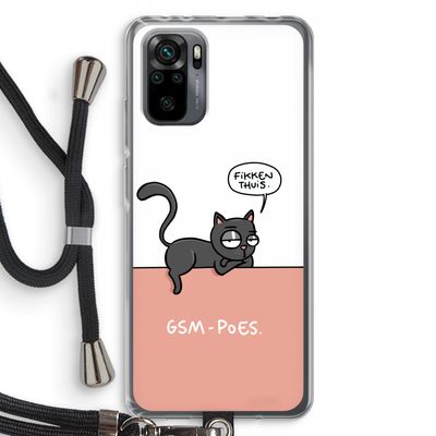 GSM poes: Xiaomi Redmi Note 10 Pro Transparant Hoesje met koord