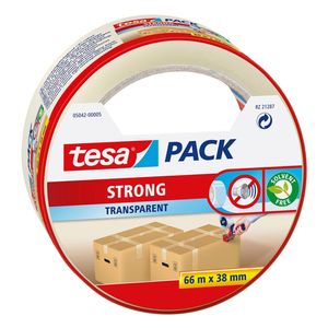 1x Tesa verpakkingstape transparant 66 mtr x 38 mm verpakkingsbenodigdheden