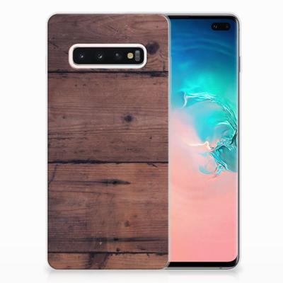Samsung Galaxy S10 Plus | Bumper Hoesje | Old Wood