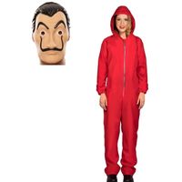 Verkleed set overall met masker La casa de Papel voor dames M