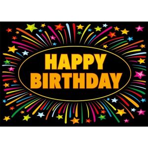 Verjaardagskaart happy birthday 21 x 14,8 cm   -