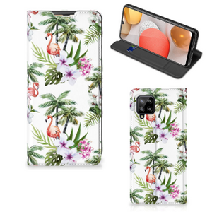 Samsung Galaxy A42 Hoesje maken Flamingo Palms