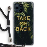Take me back: Oppo Find X3 Pro Transparant Hoesje met koord