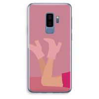 Pink boots: Samsung Galaxy S9 Plus Transparant Hoesje