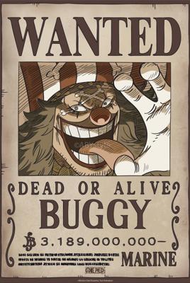Poster One Piece Wanted Buggy Wano 38x52cm