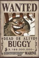 Poster One Piece Wanted Buggy Wano 38x52cm