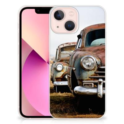 iPhone 13 mini | Siliconen hoesje | met foto Vintage Auto