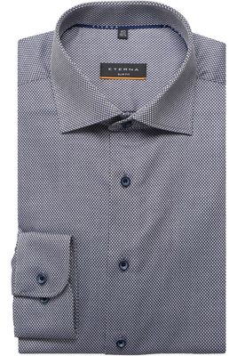 ETERNA Slim Fit Overhemd marine, Gestructureerd