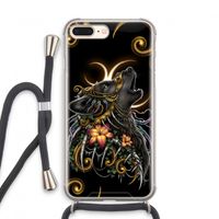Huilende Wolf: iPhone 8 Plus Transparant Hoesje met koord
