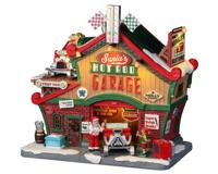 Santa'S Hot Rod Garage With 4.5V Adaptor Kerst - Lemax