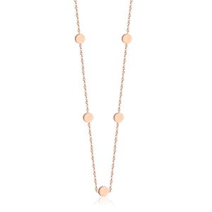 Cilla Jewels dames ketting Edelstaal Verguld Rose Muntjes