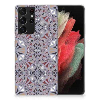 Samsung Galaxy S21 Ultra | TPU | Siliconen hoesje | Flower Tiles