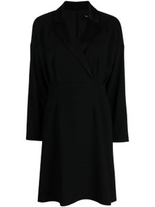 Paule Ka robe sans manches à revers crantés - Noir