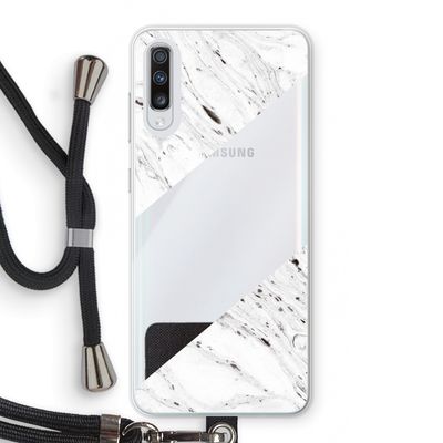Biggest stripe: Samsung Galaxy A70 Transparant Hoesje met koord